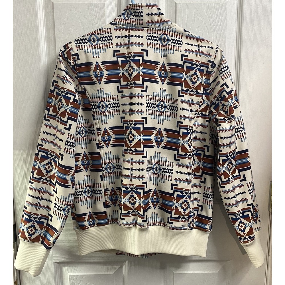 Shyanne Women Aztec Print Jacket Brown Western Cowgirl Coat Ivory/Brown NWT-S - Picture 5 of 9